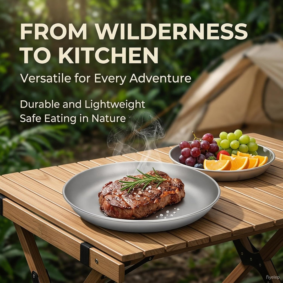 Boundless Voyage Ultraleicht Camping Titan Pan Geschirrplatte mit Tragetasche Outdoor Titan Geschirr
