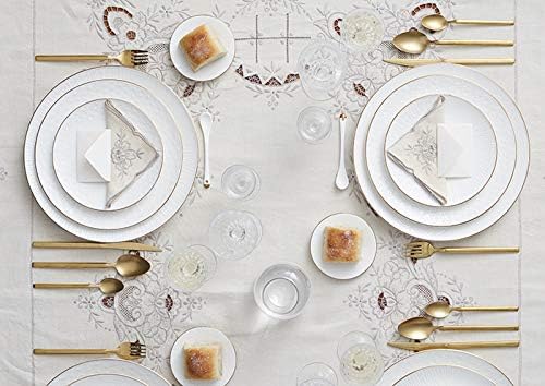 TOKYO design studio Nippon White 4-er Schalen-Set weiss, mit Gold-Rand, Ø 15 cm, 7 cm hoch, ca. 600