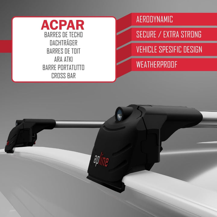 acpar Kompatibel mit Renault Austral 2022-2024 Relingträger ACE-2 Dachträger Gepackträger GRAU