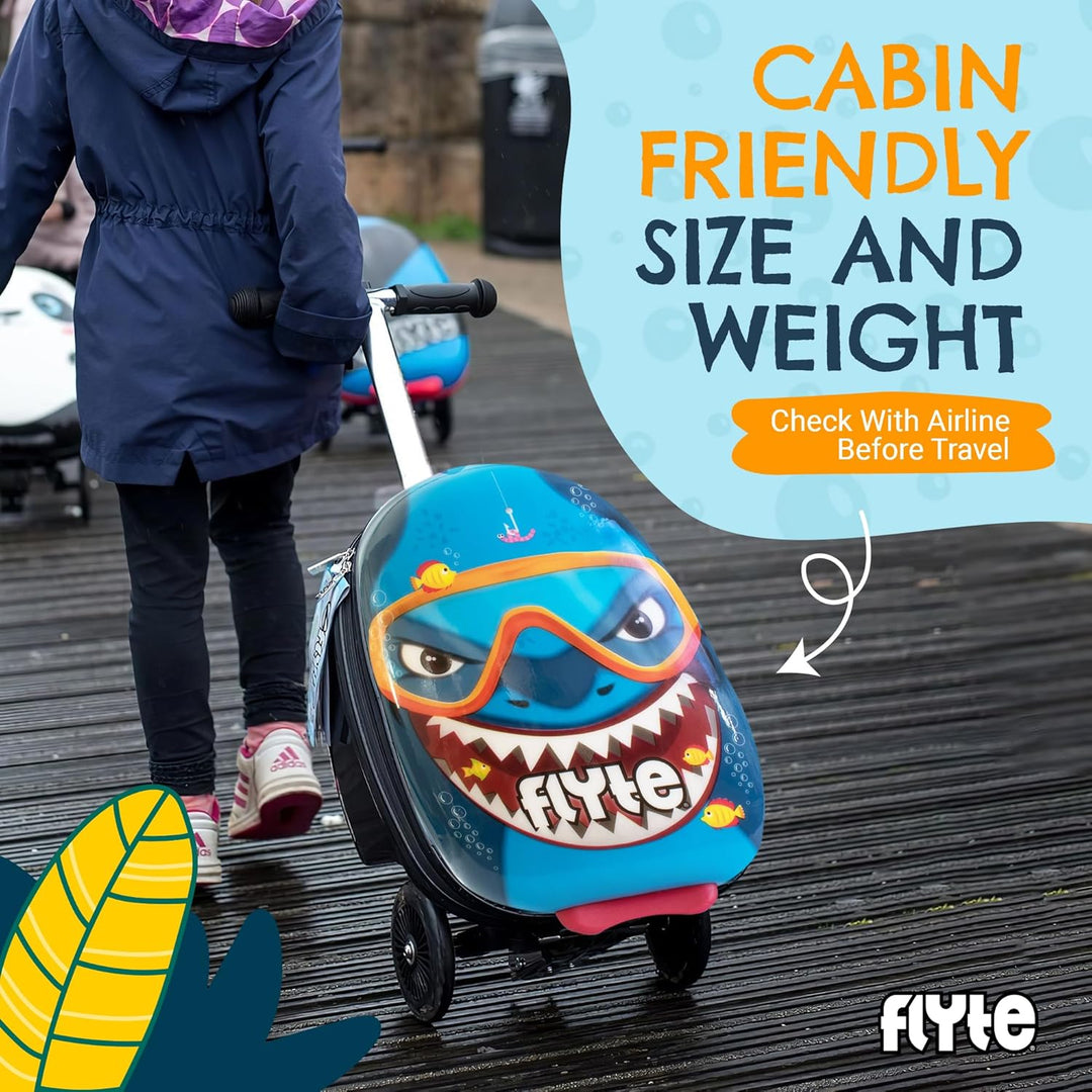 FLYTE Roller-Koffer, Faltbarer Kinderkoffer - Hartschale, Ride On mit Rädern, 2-in-1, 18 Zoll, 25 Li