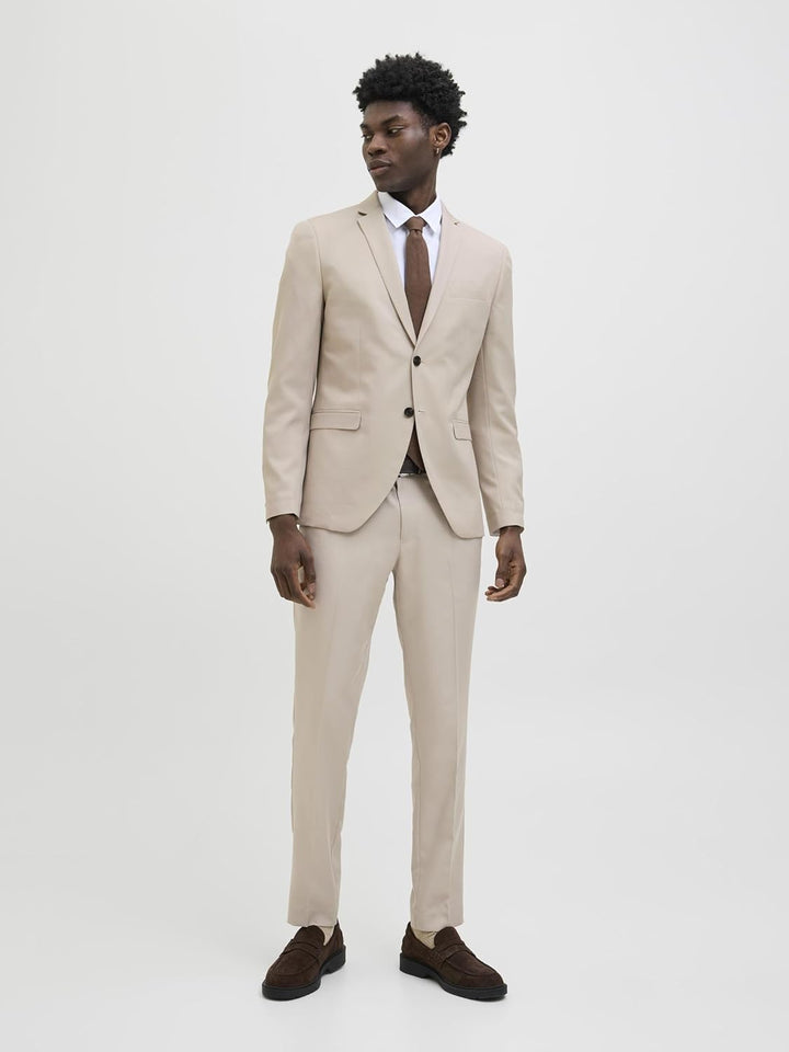 JACK & JONES Male Einreihiger Blazer und Hose JPRCOSTA Super Slim Fit Anzug 56 Pure Cashmere/Fit:sup