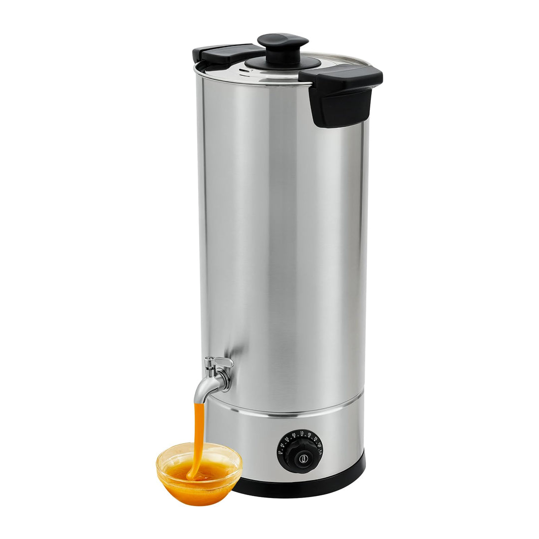 Wachsschmelzer 9L 1800W, beheizter Wachs-Schmelztopf aus Edelstahl 0-110°C | 304 Edelstahl + PP, Iso