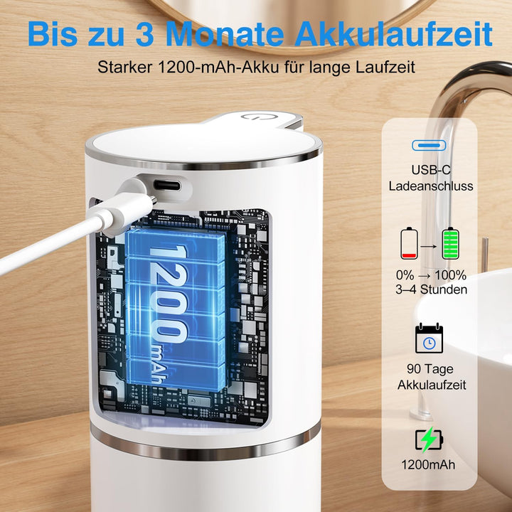 Amyzavls Seifenspender Automatisch für Flüssigetyp, Wandbefestigung Berührungslos Elektrischer Seife
