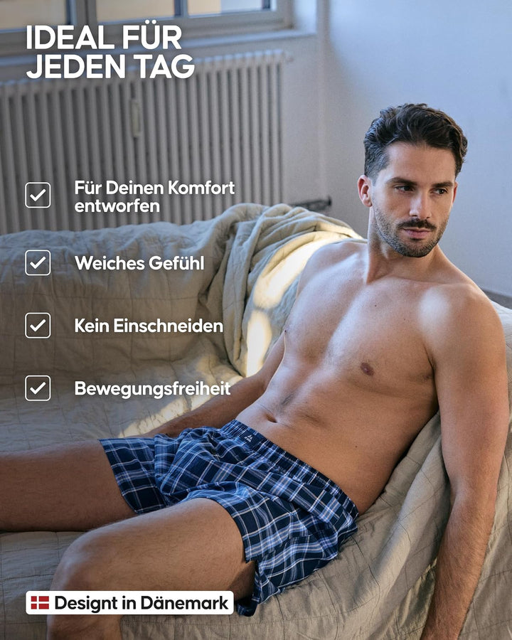 DANISH ENDURANCE American Boxershorts (4er | 6er Pack), 100% Bio-Baumwolle Herren Boxershorts, Weich
