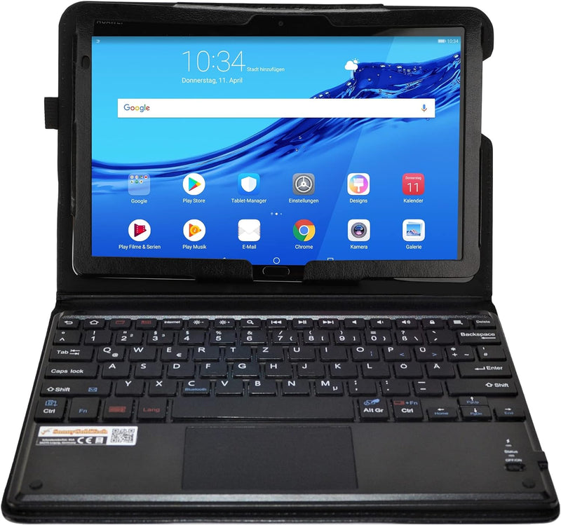 MQ für Huawei MediaPad M5 lite 10 - Bluetooth Tastatur Tasche mit Multifunktions-Touchpad für Huawei