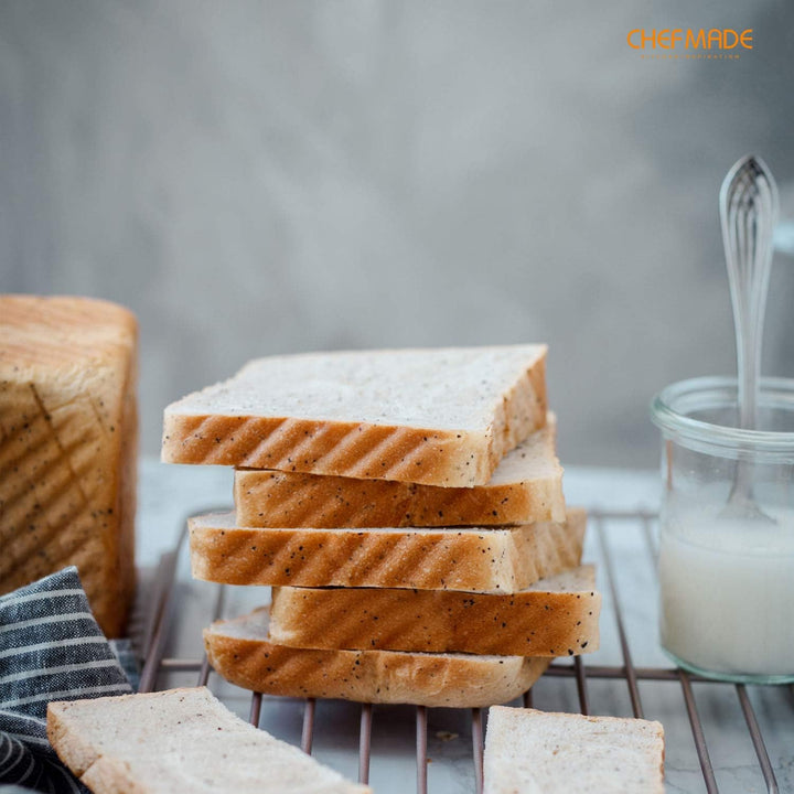 CHEFMADE Pullman Loaf Pan mit Lip, 0,55 Lb Teig Kapazität Nicht-stick Rechteck Well Toast Box für Of