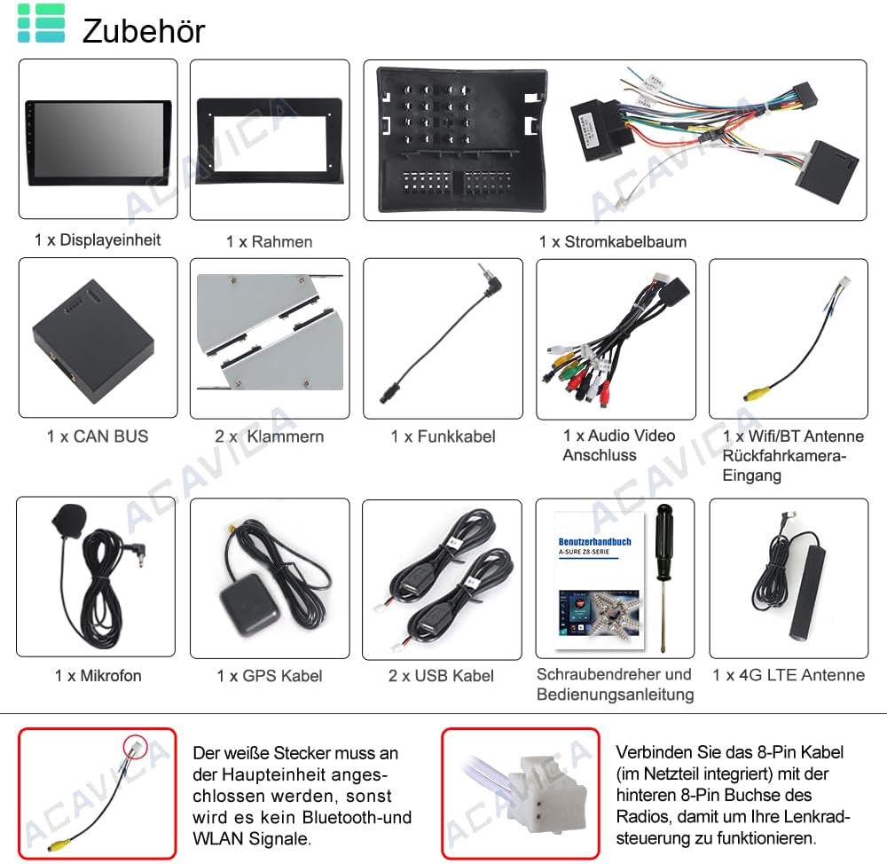 Android 15 Autoradio für VW T5 Multivan 2010–2015 9 Zoll – 8-Kern 4 GB RAM + 64 GB ROM, Kabelloses A