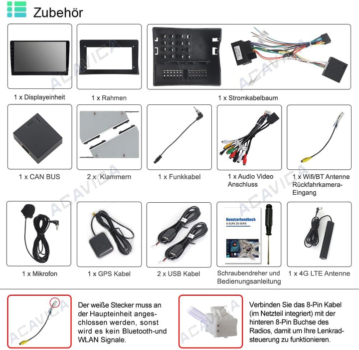 Android 15 Autoradio für VW T5 Multivan 2010–2015 9 Zoll – 8-Kern 4 GB RAM + 64 GB ROM, Kabelloses A