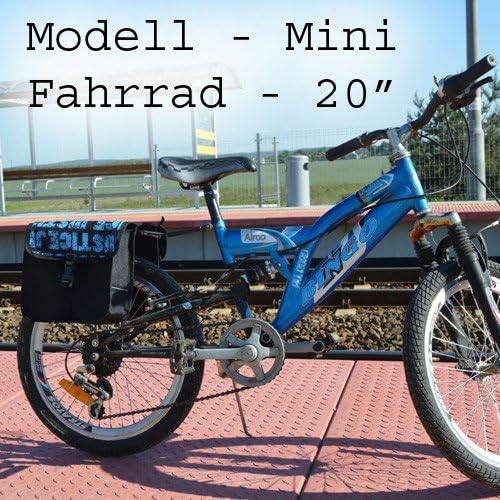 FAHRRADTASCHE 14-20 Zoll Kinder Satteltasche Gepäckträgetasche Doppel 2 x 5l 42. - Mini - Herzen Ros