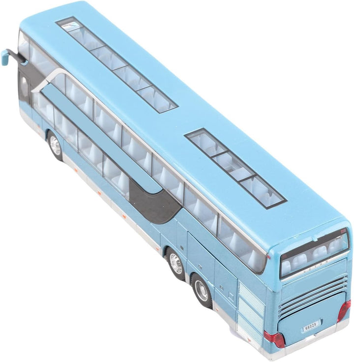 Elektrische 1:50 Legierung Doppeldecker Schulbus Zurückziehen Bus Fahrzeuge Auto Modell Set Spielzeu