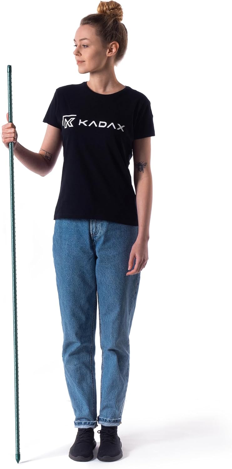 KADAX Pflanzstäbe 150 cm x 16 mm, 10er Set – Beschichteter Stahl Rankstab, Pflanzenstütze & Tomatens