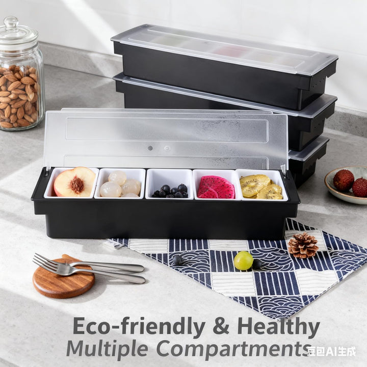 Obst Container Box Eis Party Servier Bar Eisgekühlter Gewürzspender mit Transparentem Deckel, Würzmi