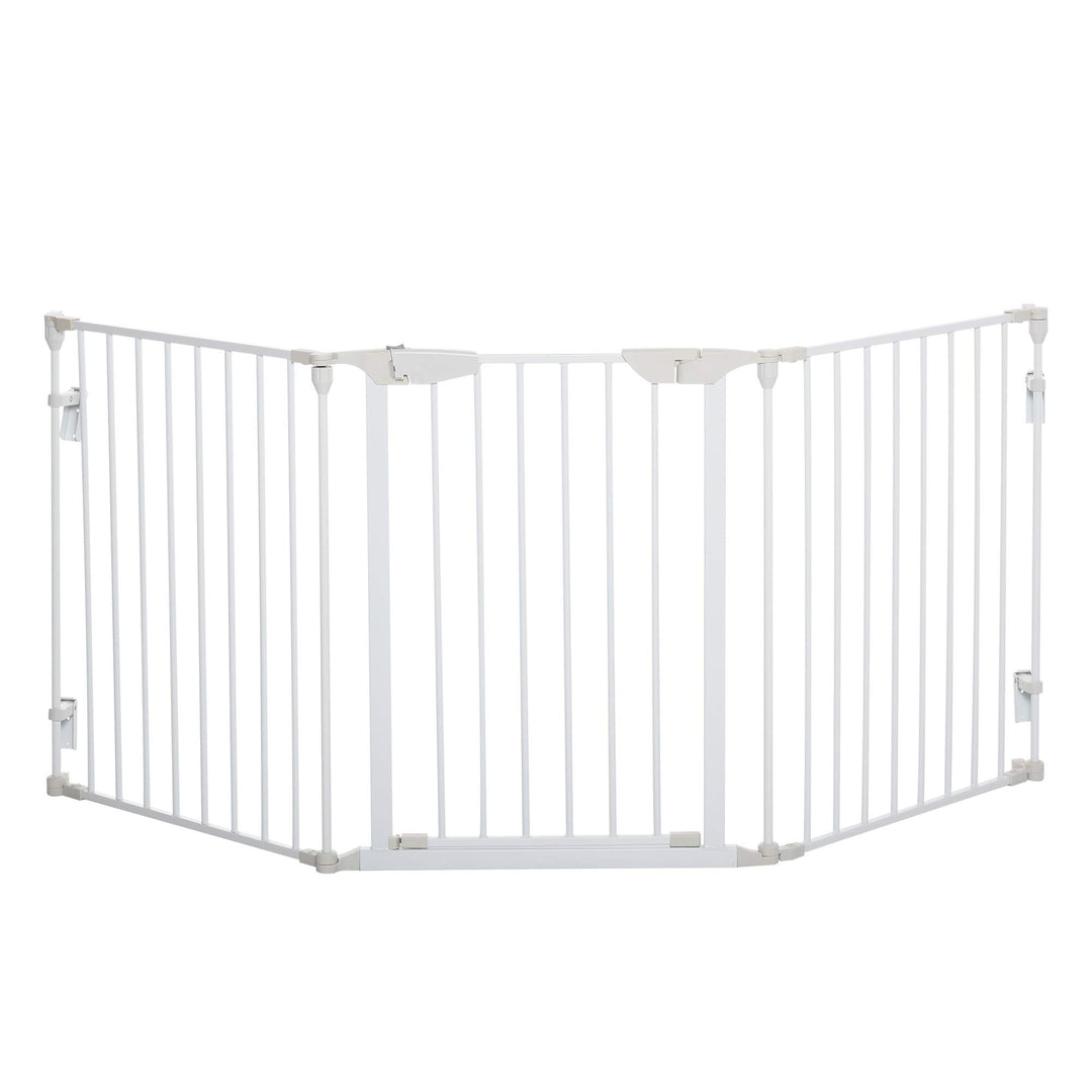 PawHut Türschutzgitter Freistehendes Schutzgitter 180 x 74,5 cm Weiss