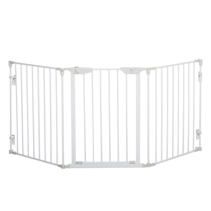 PawHut Türschutzgitter Freistehendes Schutzgitter 180 x 74,5 cm Weiss