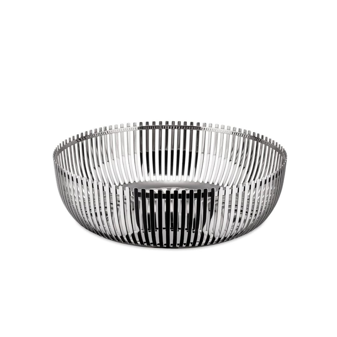 Alessi PCH02/23 - Design Perforierter Küchenkorb, 18/10 Glänzender Edelstahl, 23 cm Ø 23 cm, H 7 cm,
