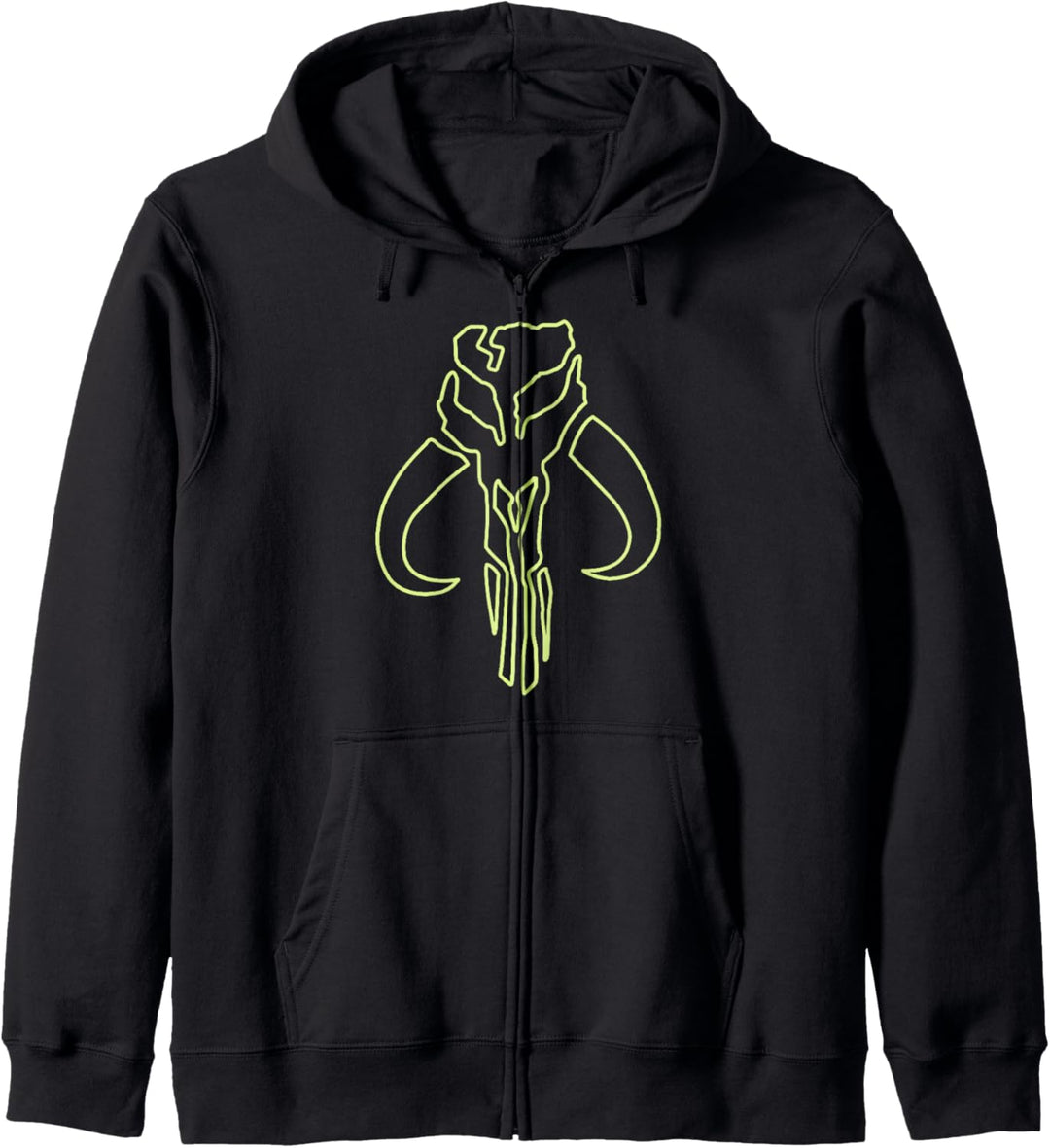 Star Wars Mandalorian Green Outline Mythosaur Skull Kapuzenjacke
