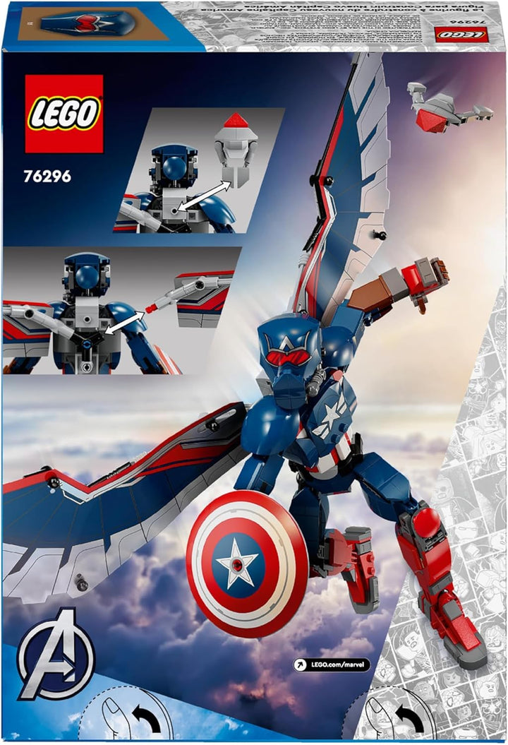 LEGO Marvel New Captain America Baufigur, Superhelden Spielzeug für Kinder, baubares Modell und Mini