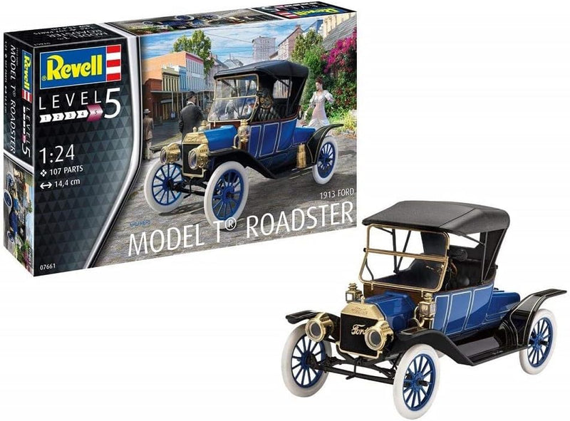 Revell Revell 07661 7661 1913 Ford Model T Roadster, Automodellbausatz 1:24, 14,4cm REV-07661, unlac