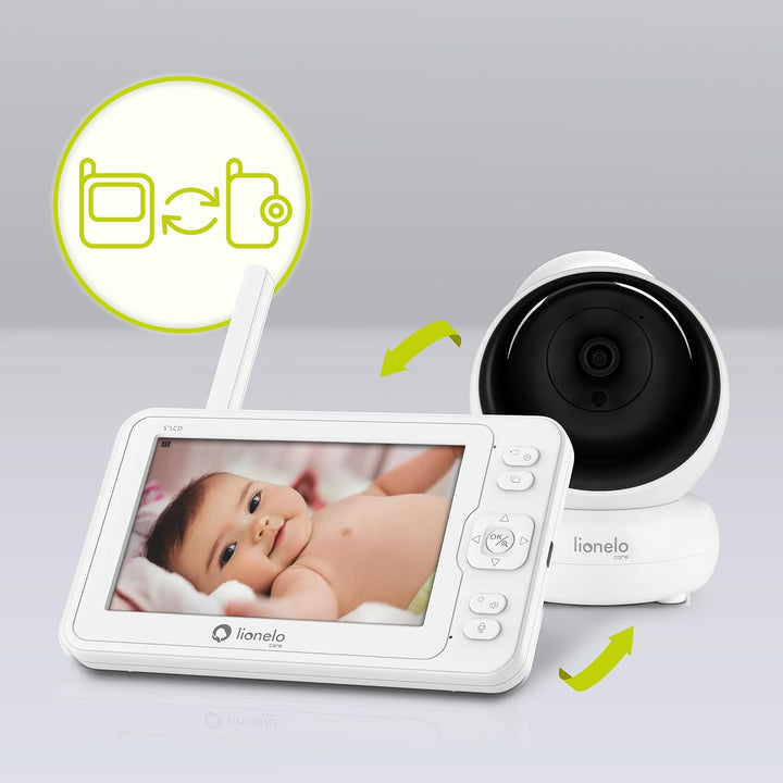 Lionelo Babyline 8.3 Elektronisches Babyphone mit Full HD 360° Kamera 5" Bildschirm 200m Reichweite