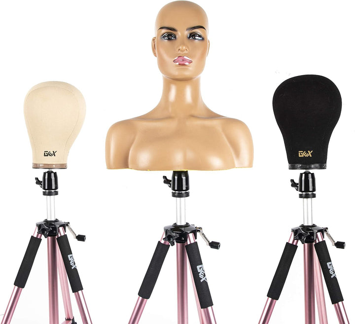 gexworldwide GEX HEAVY DUTY Leinwand Block Head Stativ Kosmetologie Training Puppe Kopf Mannequin St