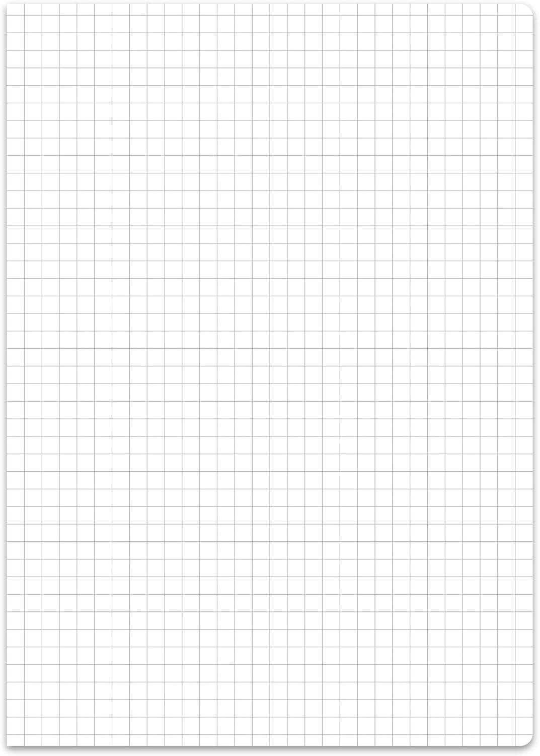 Staufen premio Schulblock - 5 Hefte je 50 Blatt, DIN A4, Lineatur 22 (5 mm kariert), 4-fach Lochung,
