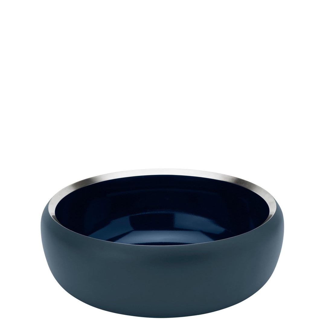 Stelton Ora Schale Ø22cm, taubenblau pulverbeschichtet innen mitternachtsblau H 8cm Nicht spülmaschi