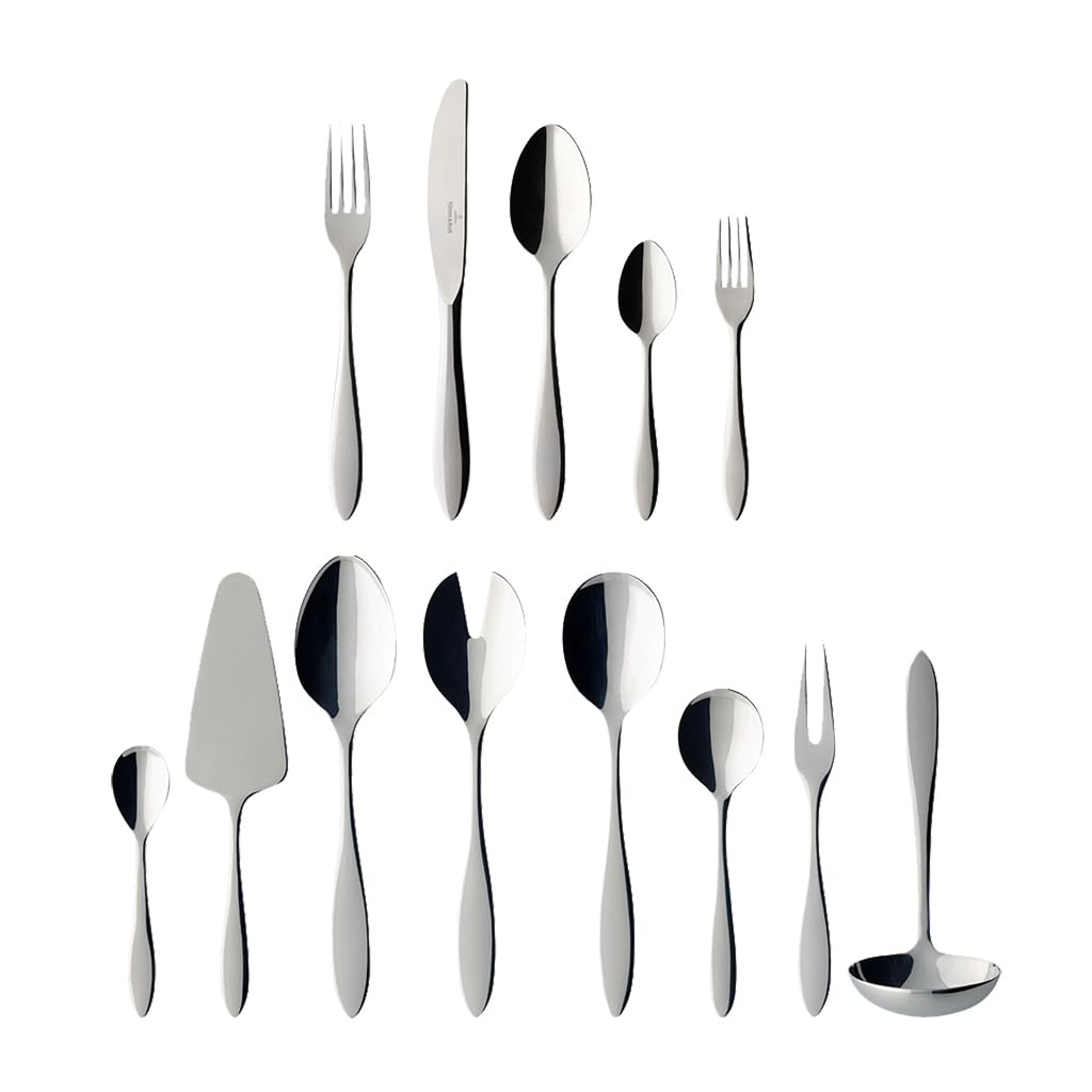 Villeroy und Boch Arthur Tafelbesteck für bis zu 12 Personen, 68-teilig, Edelstahl 44 x 29 x 9 cm Me