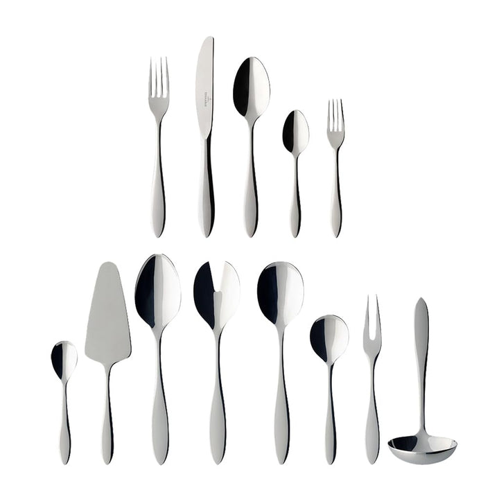 Villeroy und Boch Arthur Tafelbesteck für bis zu 12 Personen, 68-teilig, Edelstahl 44 x 29 x 9 cm Me