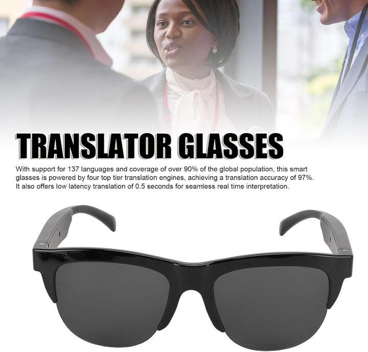 Topiky Übersetzer Smart Glasses, TR90 PC UV400 Drahtloses -Übersetzungsgerät mit Offener Richtung un