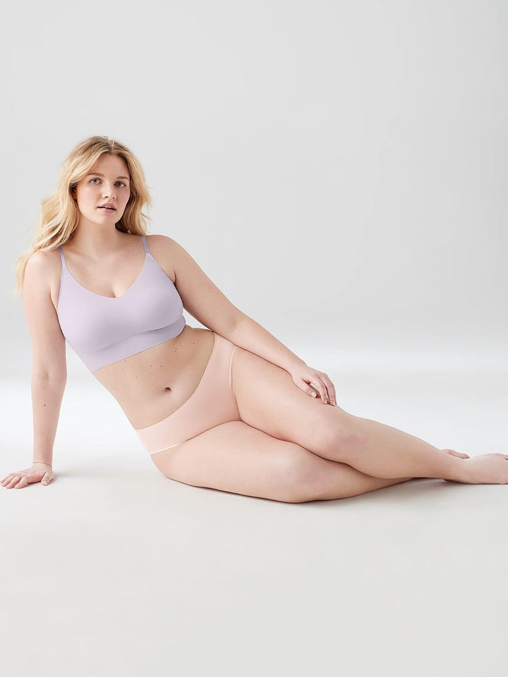 True & Co Damen True Body Lift Triangle Adjustable Strap Bra BH (Small) 32-34A/D Lila-nebel, (Small)