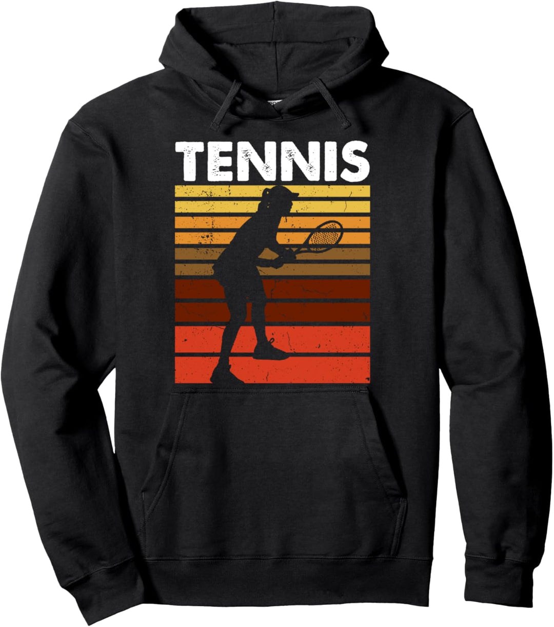 Tennis Sport Retro Vintage Damen Tennisspieler Pullover Hoodie