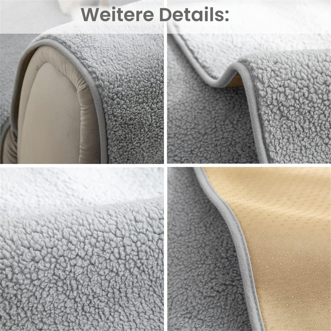 LINGKY Samt Sofabezug 1 2 3 4 Sitzer, L Form Sofaüberwurfe, Ecksofa Sofa überzug Pets Dog Couch über