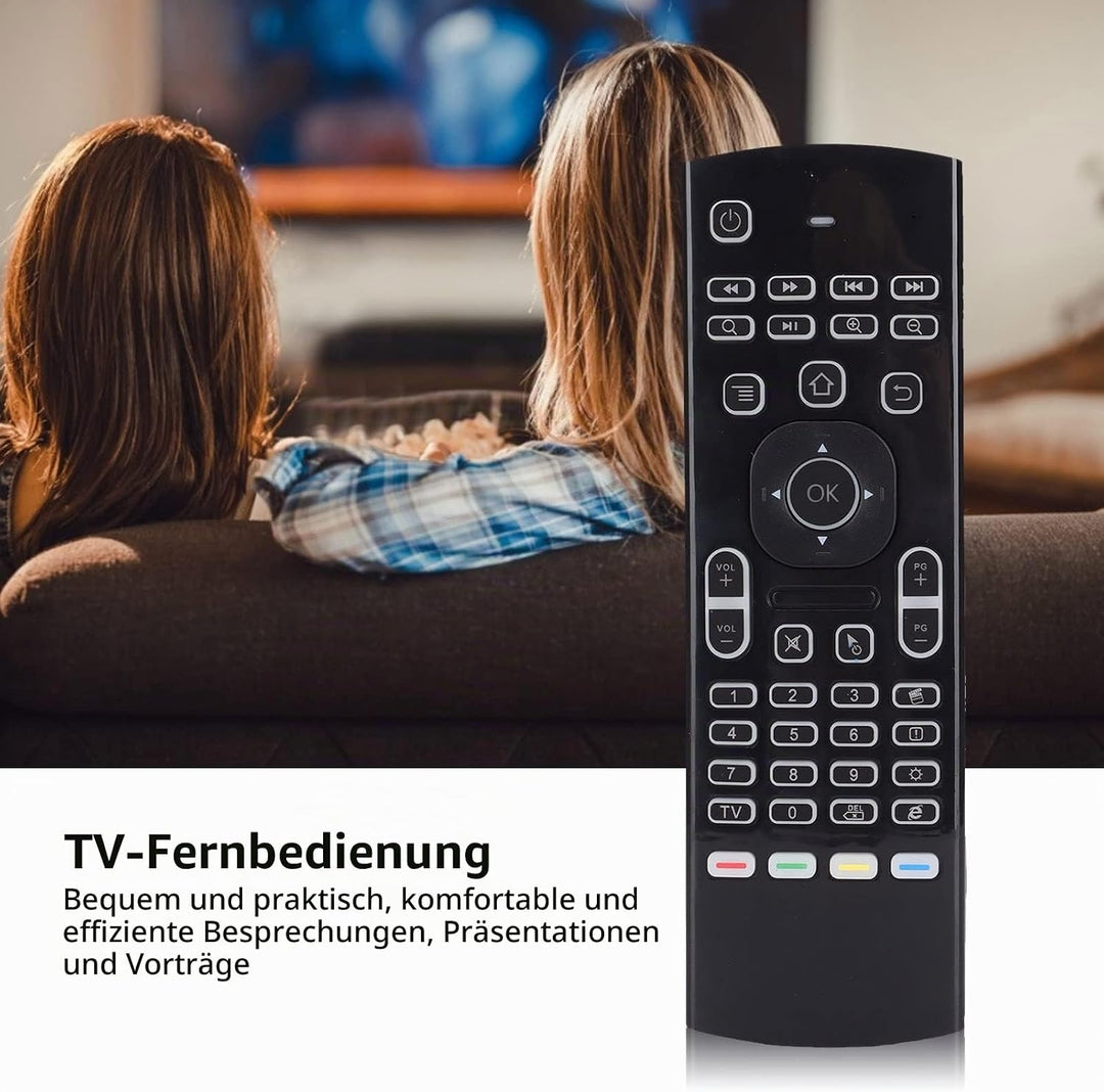 Air Fly Mouse Keyboard, Kabellose Fernbedienung mit Hintergrundbeleuchtung, für Android TV Box PC La