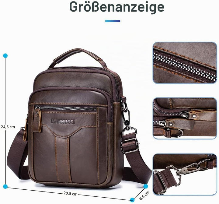 Herren Schultertaschen business Freizeit Henkeltaschen echtleder vintage Handtaschen Einheitsgrösse