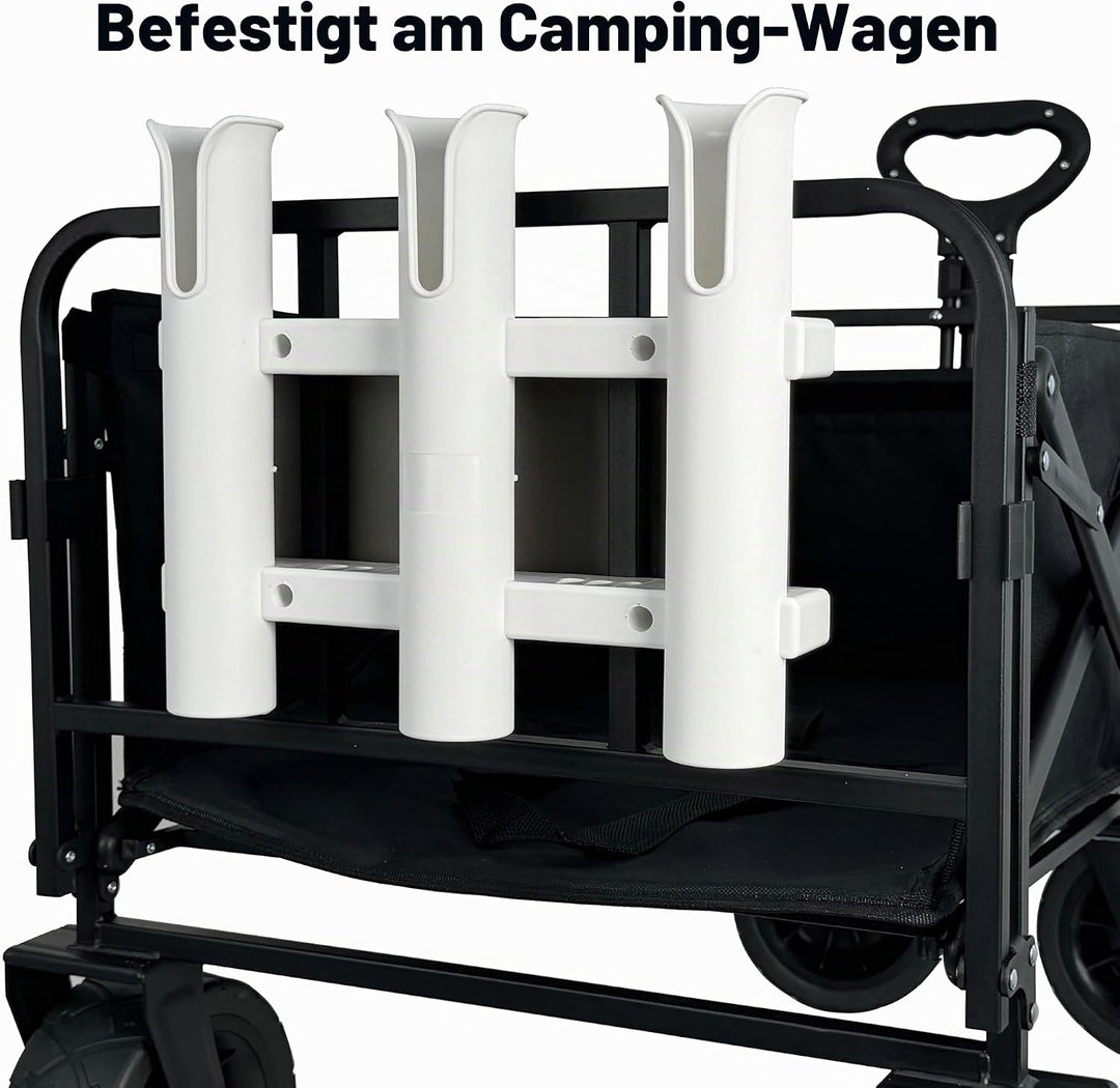 Wall Mounted Fishing Rod Holders Tubes Links Fishing Rod Holder Rack Rests 3-polig, Weiss, 3-polig,