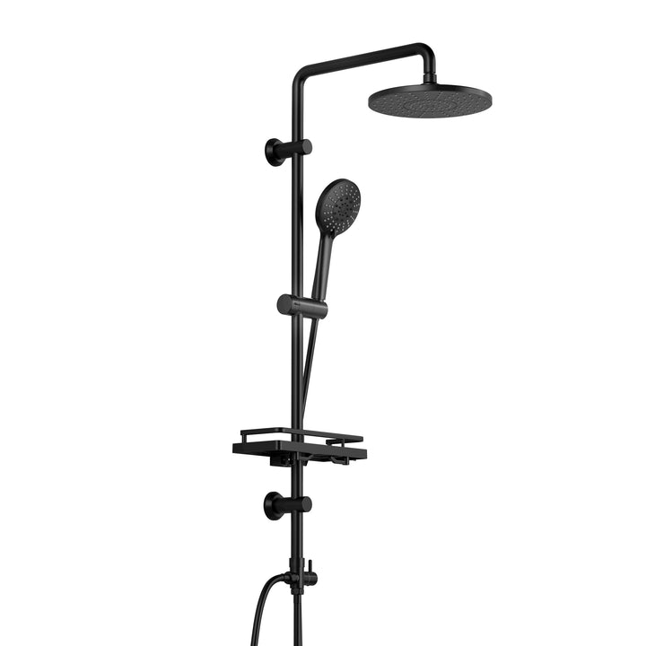 Florenta Regendusche Duschsystem ohne Armatur, Duschset mit Edelstahl Duschstange Duschsäule mit Abl
