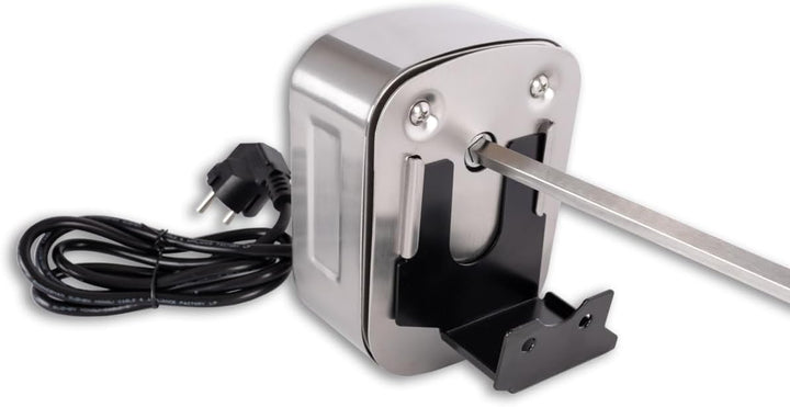 Beeketal 'BGS-e' Grillspiess mit 4 Watt Motor (U/Min: ca. 2) | BBQ Drehspiess und Halterungen verchr
