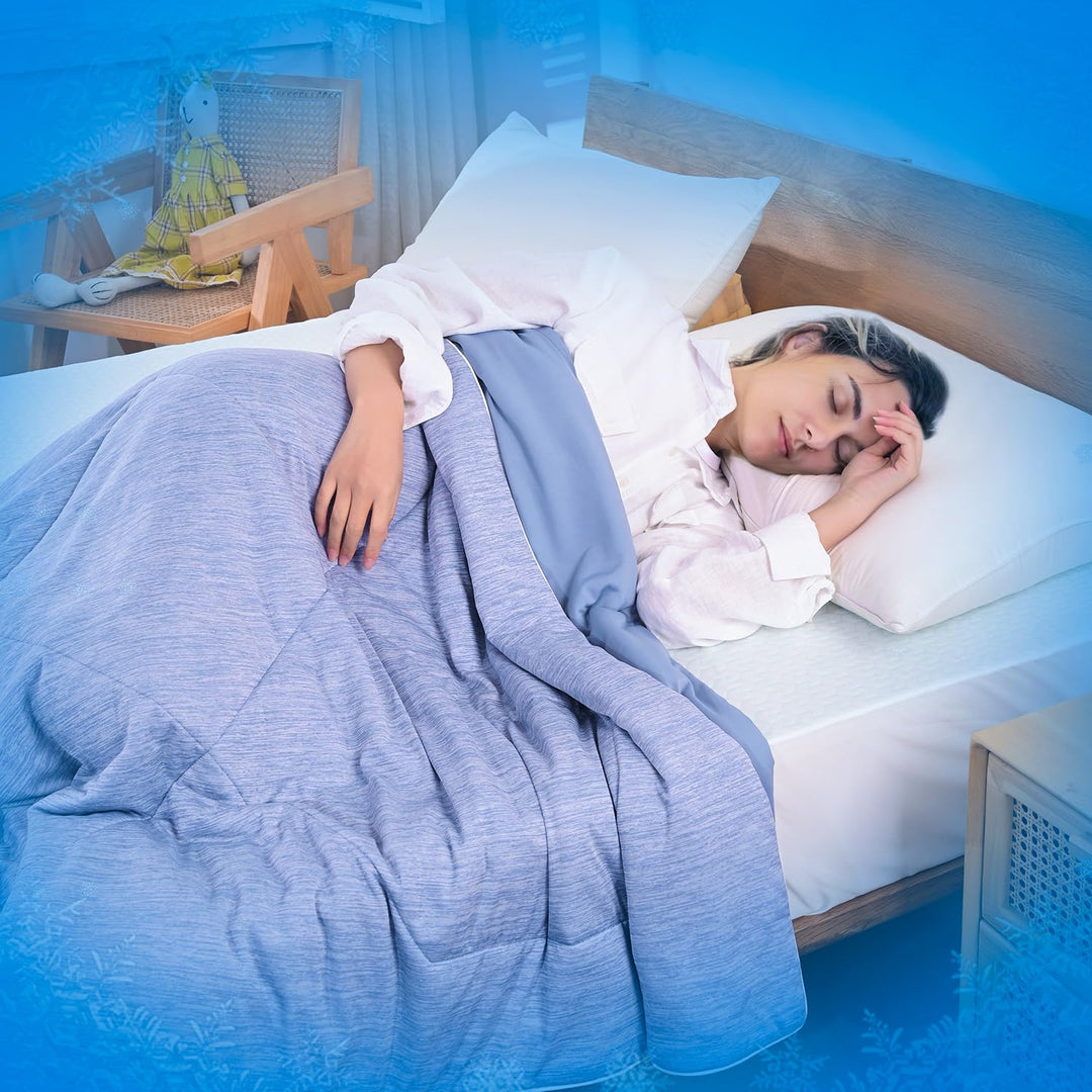 MYLUNE HOME Kühldecke Leichte Sommerdecke, Arc-Chill Q-Max>0.458, 2in1 Kühlende Bettdecke 200x220, S