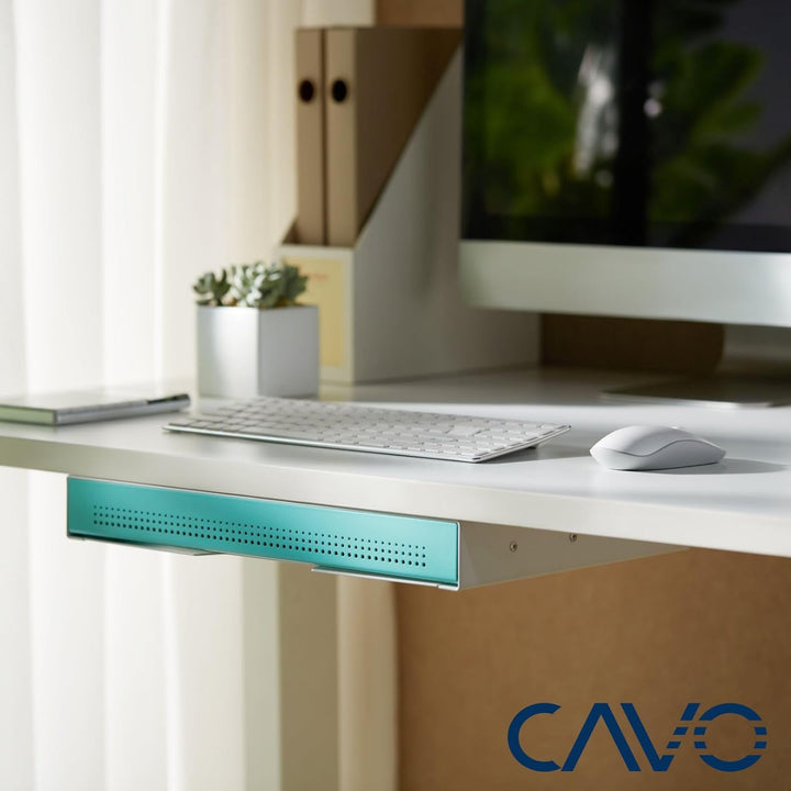 CAVO Dokumentenschublade aus Stahl 410 x 272 mm Türkis, weiss, Schreibtischschublade Unterbauschubla