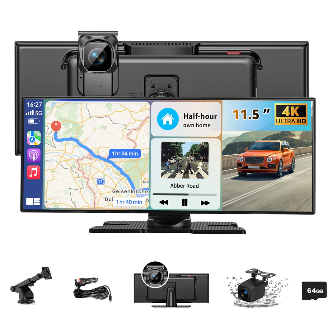 11.5 Zoll Carplay Display Android Auto Display,4K Car Play Kabelloses Carplay Android Auto Bildschir