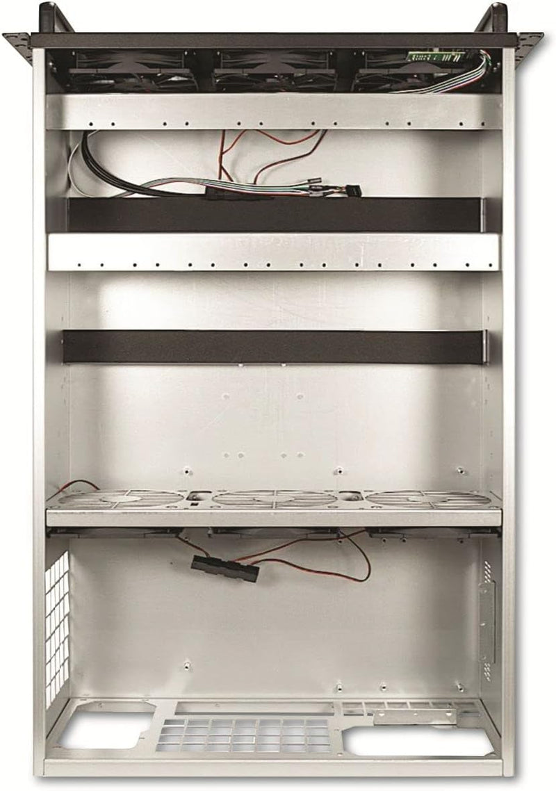 Inter-Tech Gehäuse Mini ITX 4W40 Mining-Rack 179x482x705mm Schwarz