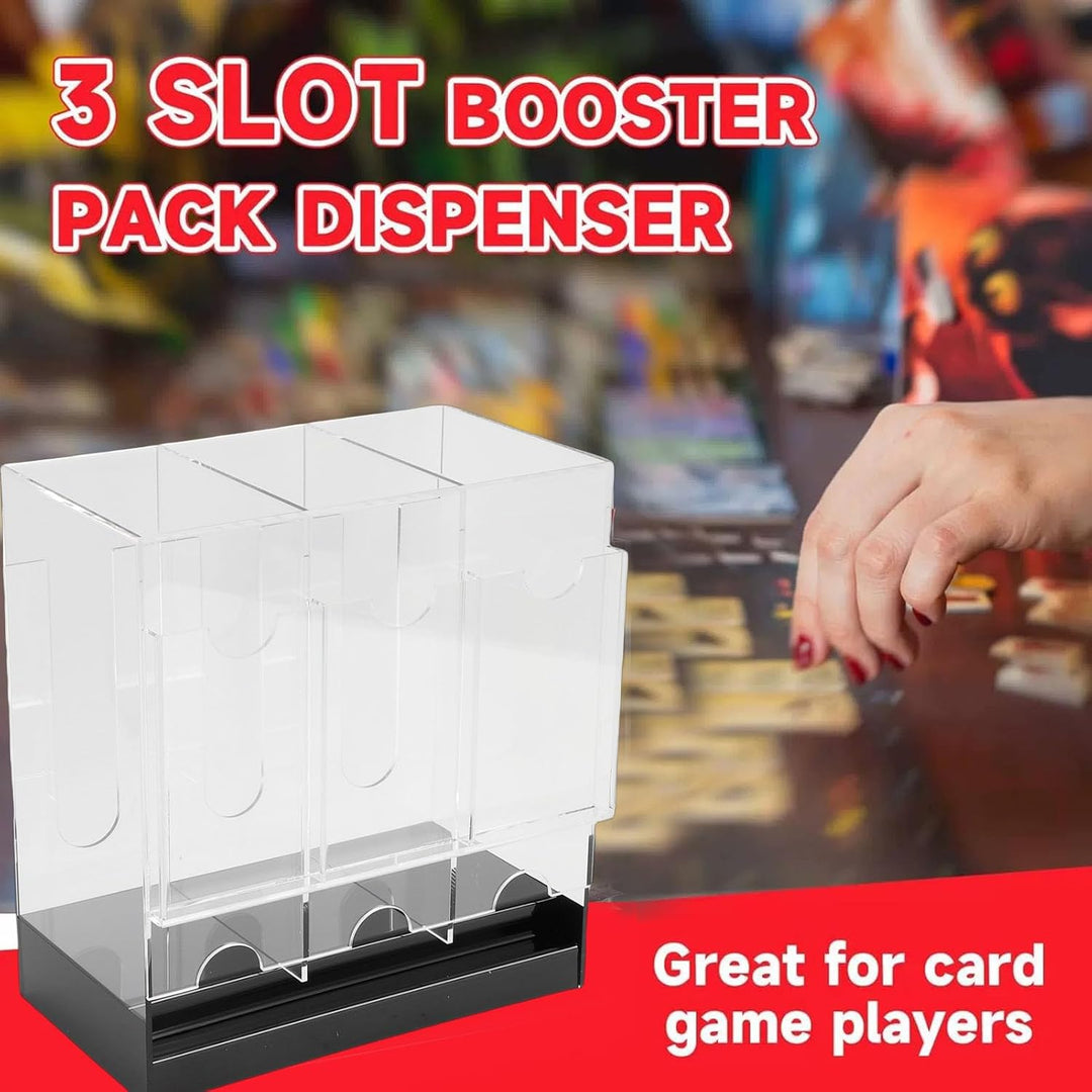 Acryl-Kartenspender, Booster-Pack-Organizer mit 3 Fächern, Stabiler Struktur und Transparenter Ausse