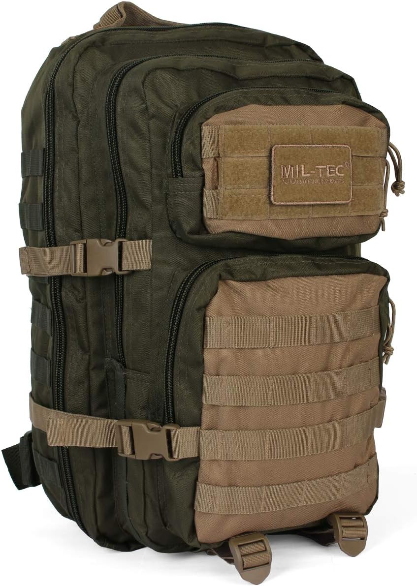 Mil-Tec US Assault Pack Laser Cut Tagesrucksack • Taktischer Militär Rucksack mit Laser-Cut MOLLE-Sy