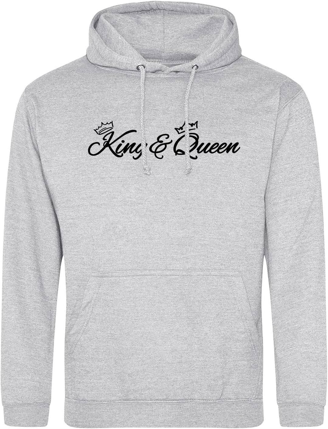 huuraa Unisex Hoodie King & Queen Krone Pullover Vegan Grösse S-3XL mit Motiv Hochzeits Geschenk Ide