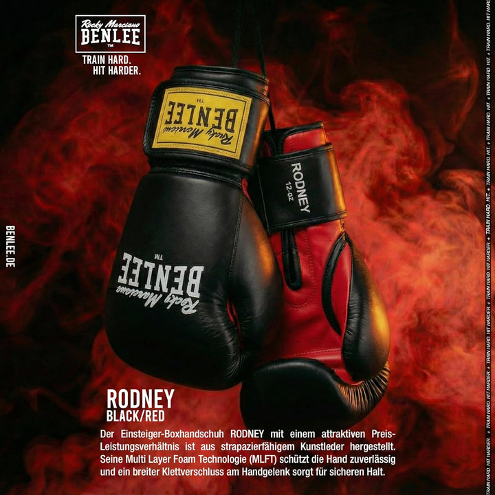BenLee Kunstleder Boxhandschuh Rodney 06 oz Black/Red, 06 oz Black/Red
