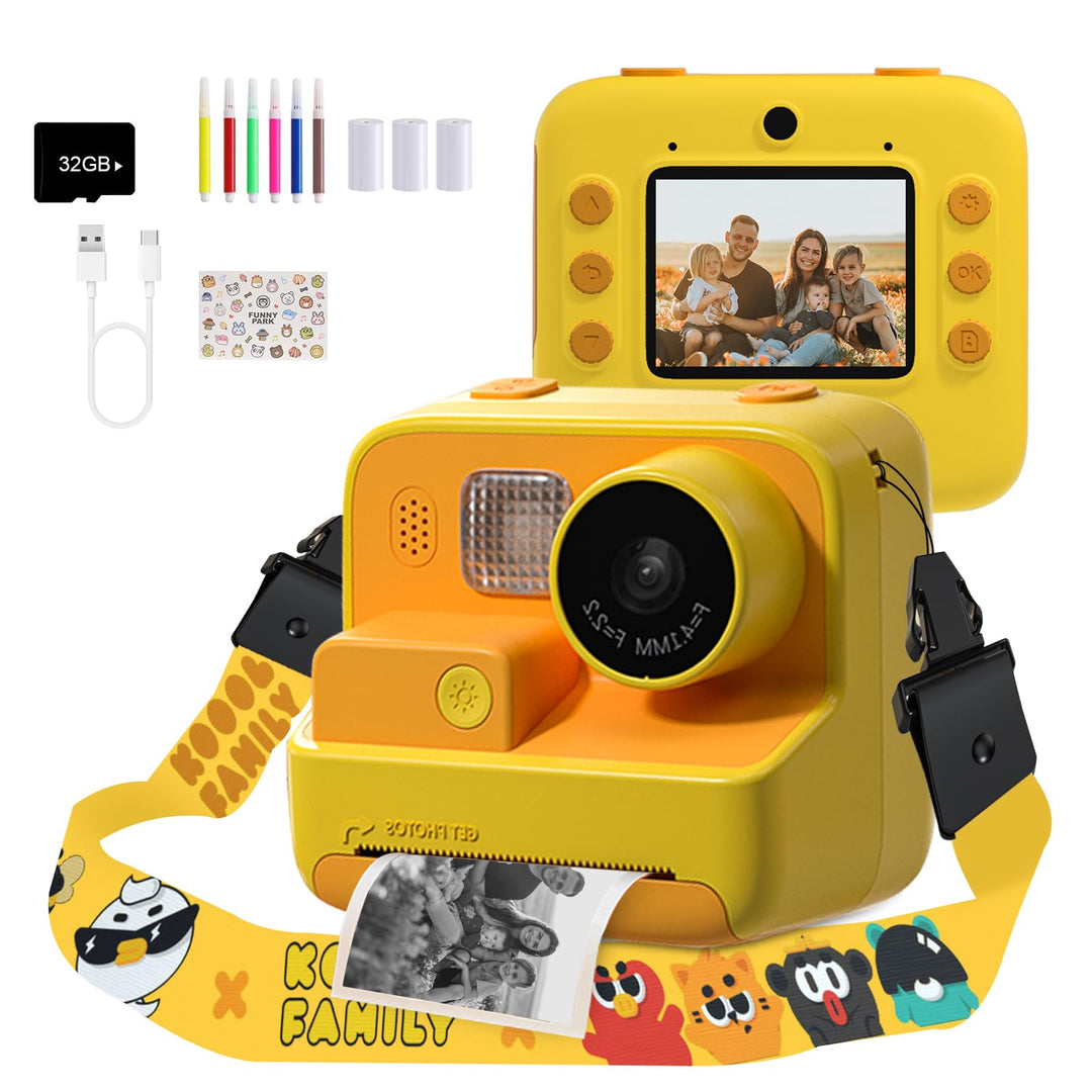 Kinderkamera Sofortbildkamera, kamera für kinder digitalkamera kinder instant camera 1080P 2,0 Zoll
