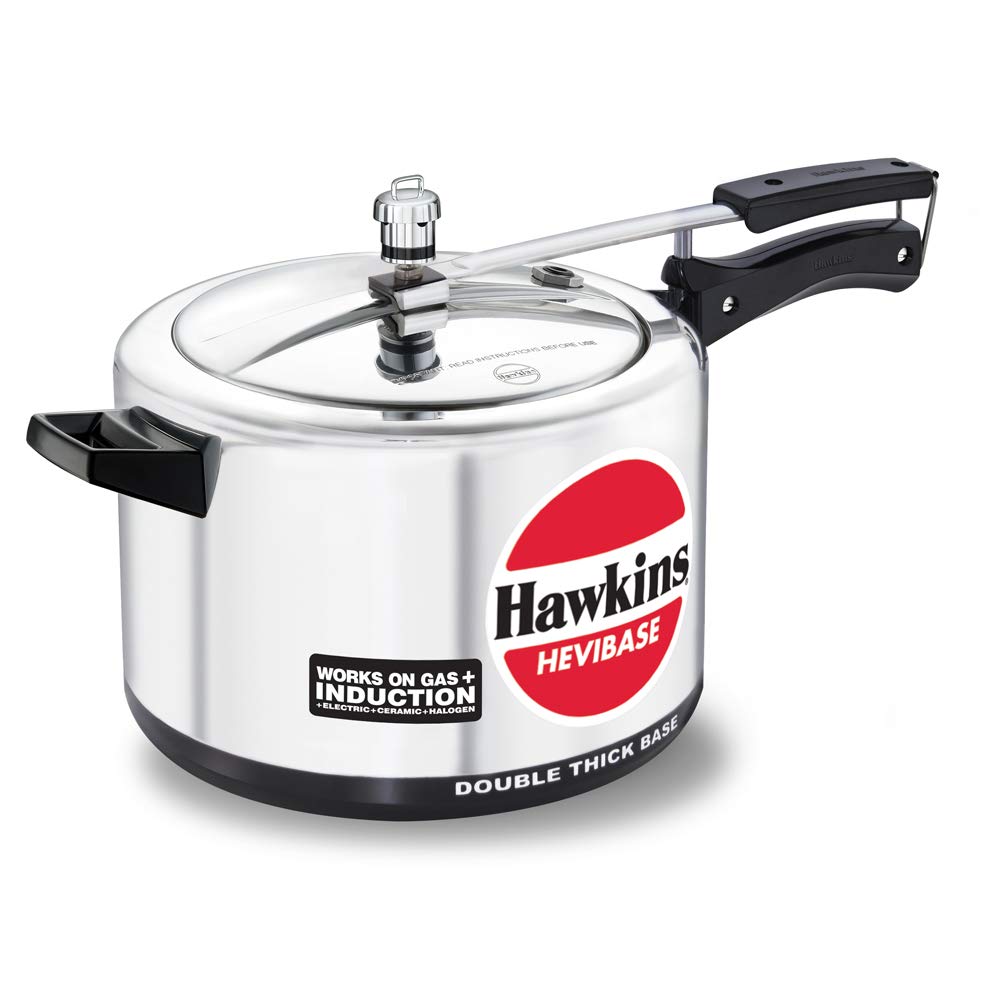 Hawkins Hevibase Induktions-Schnellkochtopf, 8 l, klein, Silber 8 Liter, 8 Liter