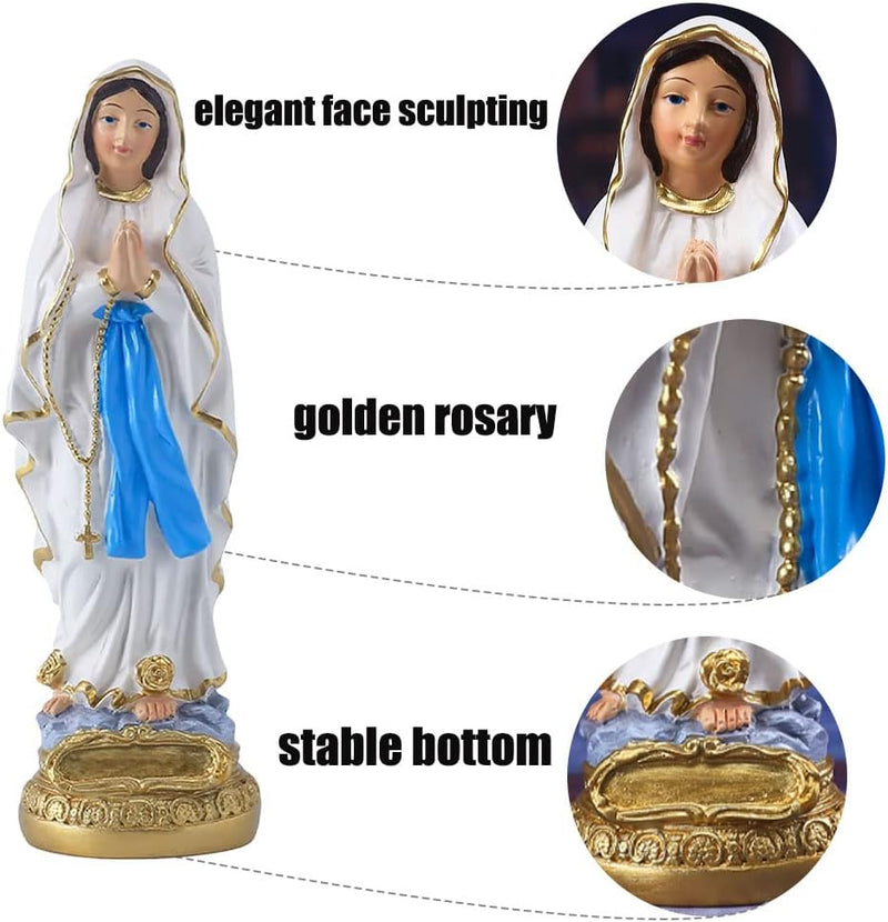 Lourdes Jungfrau Maria Statue, 5.7 inch katholische Gesegnete Jungfrau Maria Statuen, katholisches G