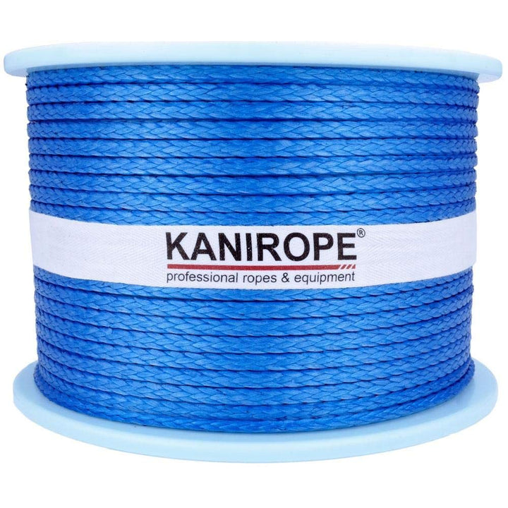 Kanirope® Dyneema Seil PRO 3mm 100m Blau 12-fach geflochten SK78 verstreckt beschichtet, 100m Blau