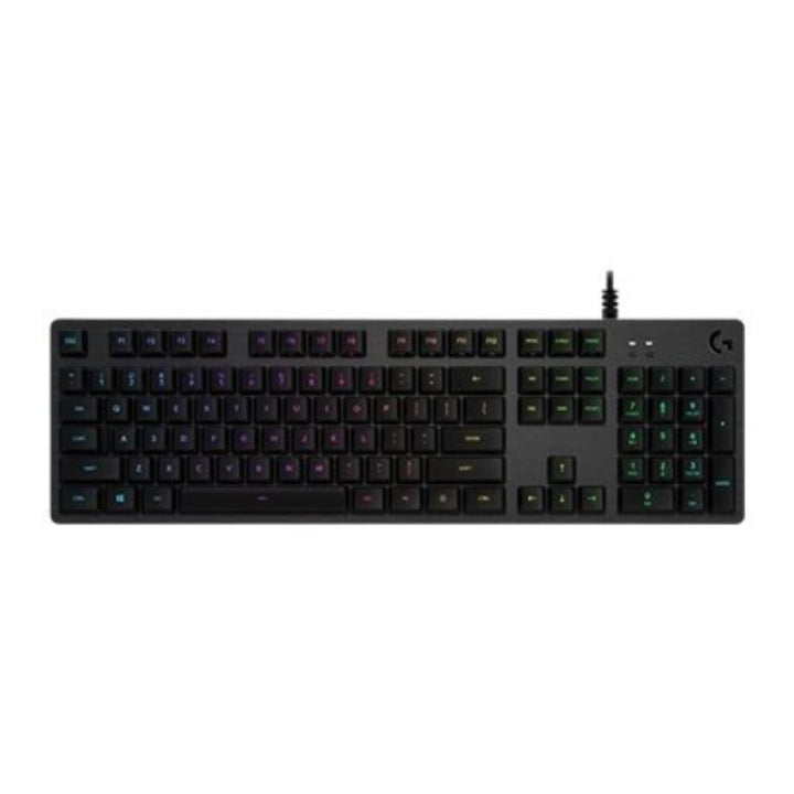 Logitech G512 mechanische Gaming-Tastatur, GX-Blue Clicky Switches, LIGHTSYNC RGB-Beleuchtung, USB-D